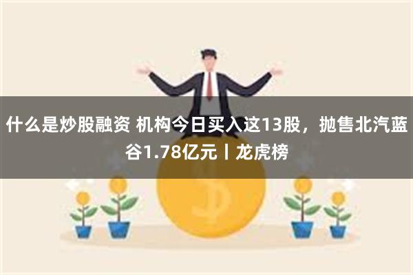 什么是炒股融资 机构今日买入这13股，抛售北汽蓝谷1.78亿元丨龙虎榜