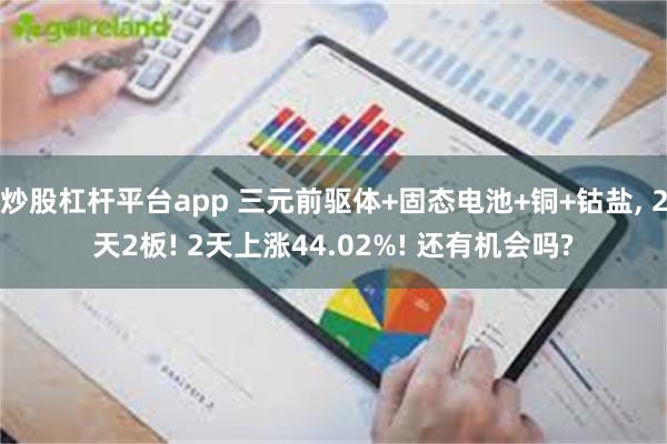 炒股杠杆平台app 三元前驱体+固态电池+铜+钴盐, 2天2板! 2天上涨44.02%! 还有机会吗?