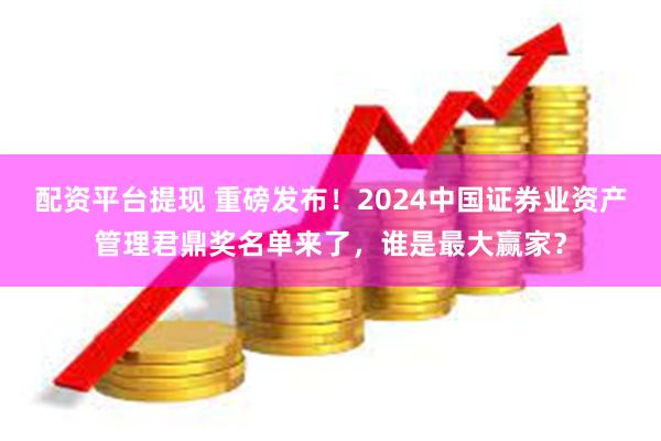 配资平台提现 重磅发布！2024中国证券业资产管理君鼎奖名单来了，谁是最大赢家？